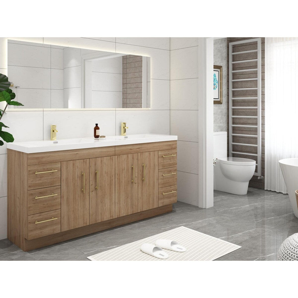 Meuble-lavabo Eliza de 183 cm (72 pouces) à poser avec double vasque