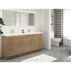 Meuble-lavabo Eliza de 183 cm (72 pouces) à poser avec double vasque