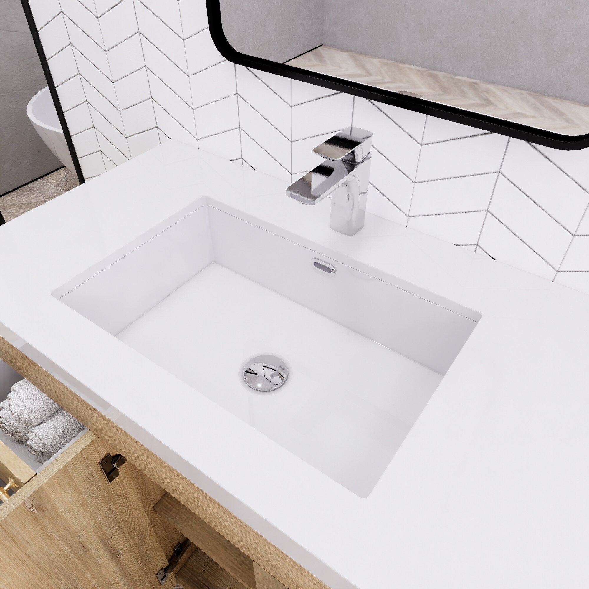 Meuble-lavabo Eliza de 183 cm (72 pouces) à poser avec double vasque