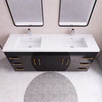 Meuble-lavabo Eliza de 183 cm (72 pouces) à poser avec double vasque