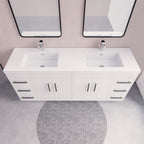 Meuble-lavabo Eliza de 183 cm (72 pouces) à poser avec double vasque