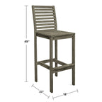 Ensemble table et chaises de bar Emilio en bois