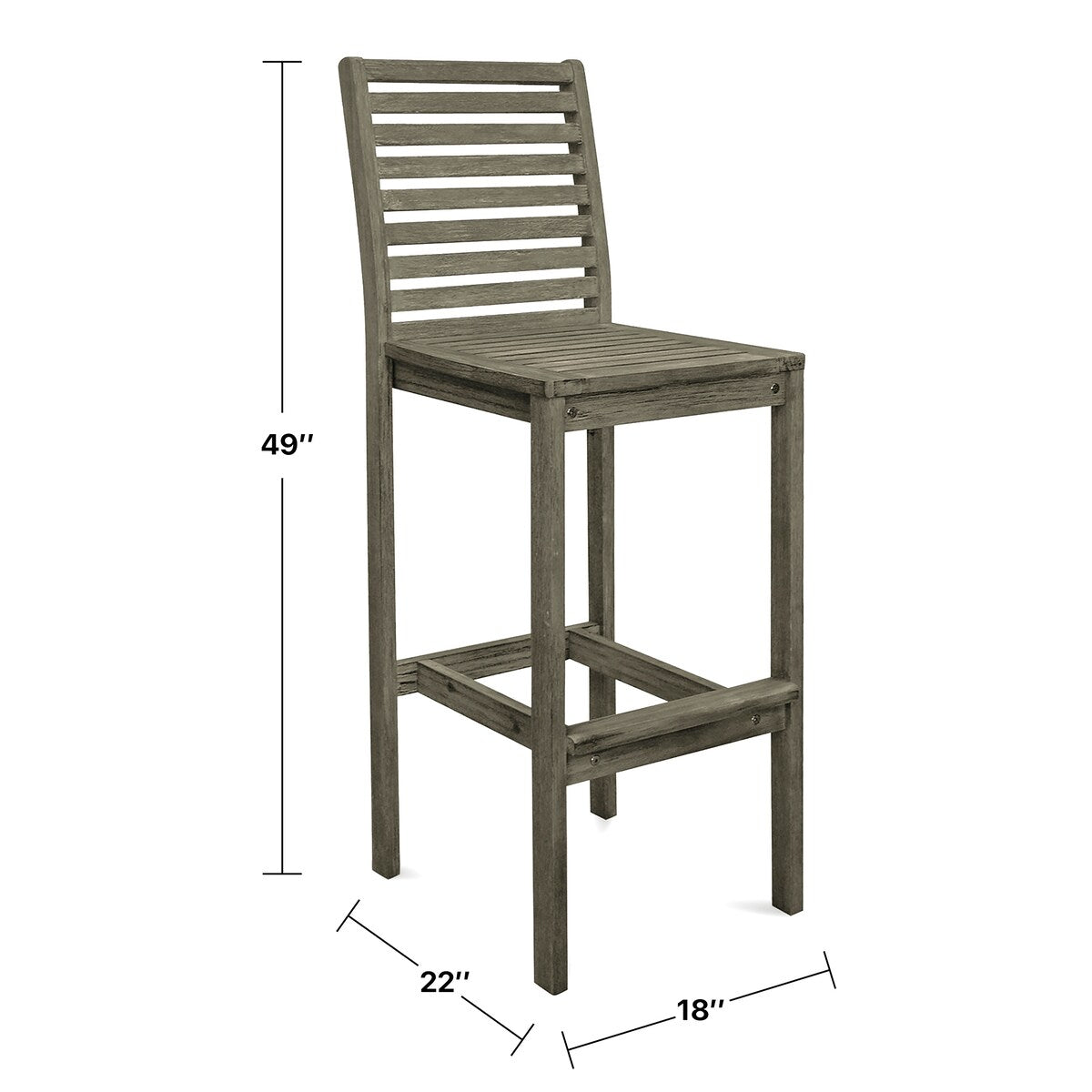 Ensemble table et chaises de bar Emilio en bois