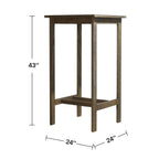 Ensemble table et chaises de bar Emilio en bois