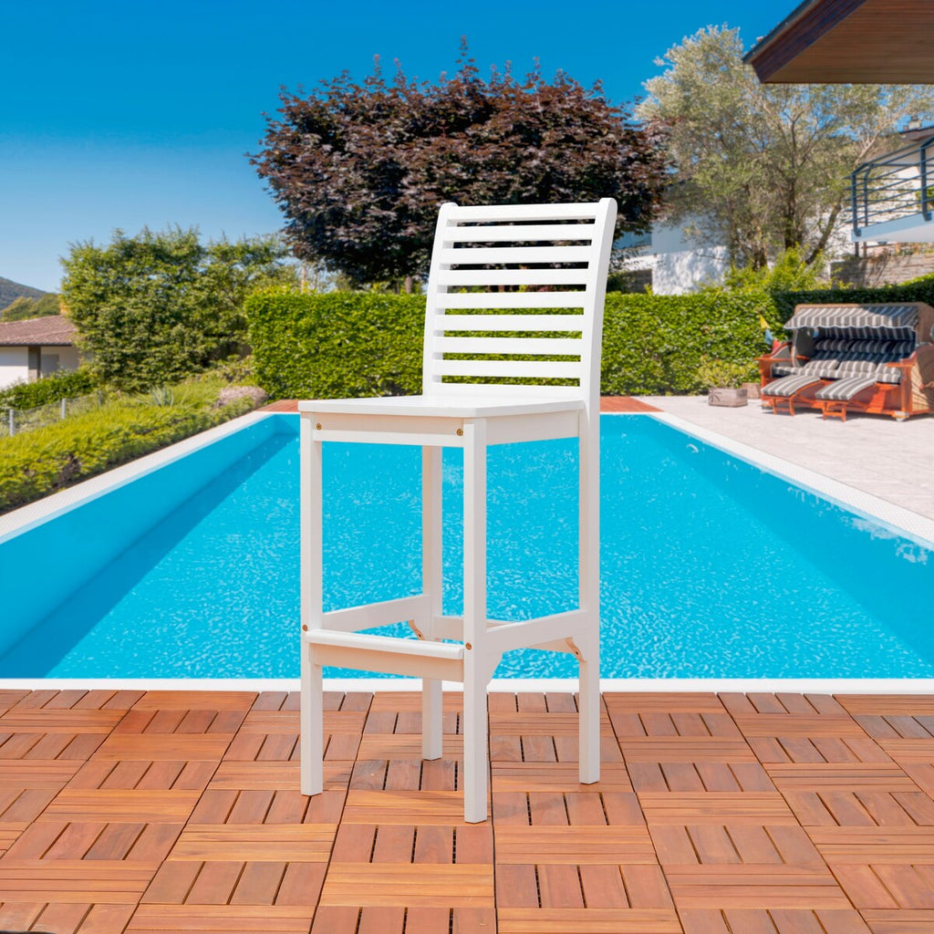 Ensemble table et chaises de bar Emilio en bois
