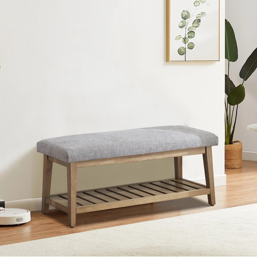 Banc à chaussures d'entrée, banc de rangement, banc rembourré