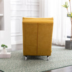 Fauteuil de massage ergonomique en lin, inclinable et capitonné, avec télécommande et 5 modes de vibration