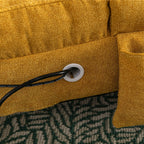 Fauteuil de massage ergonomique en lin, inclinable et capitonné, avec télécommande et 5 modes de vibration