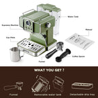 Machine à café expresso avec mousseur de lait et vapeur