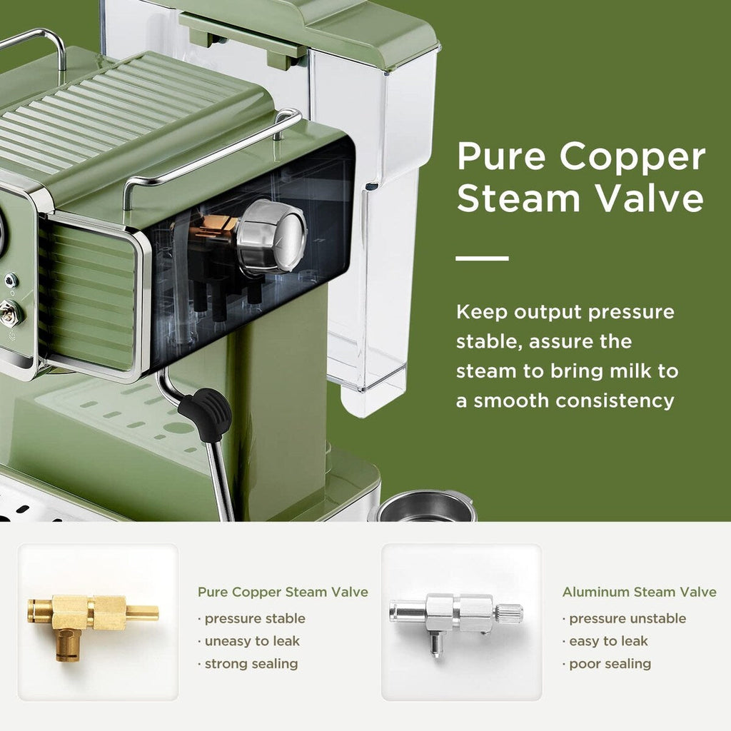 Machine à café expresso avec mousseur de lait et vapeur