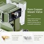 Machine à café expresso avec mousseur de lait et vapeur