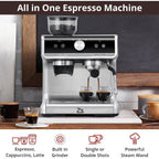 Machine à café expresso, avec broyeur, réservoir d'eau de 2,8 L