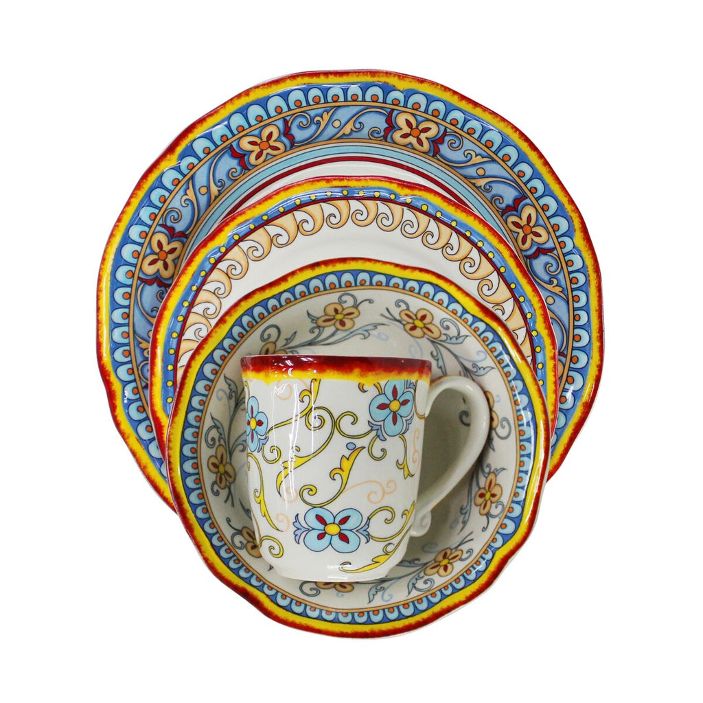 Service de table Euro Ceramica Duomo 16 pièces (pour 4 personnes) - Style italien