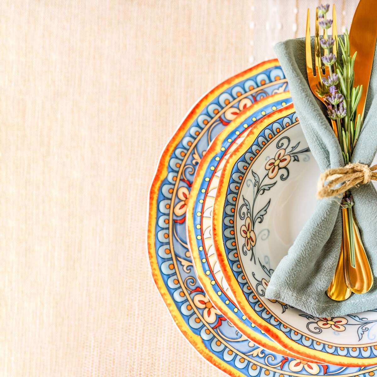 Service de table Euro Ceramica Duomo 16 pièces (pour 4 personnes) - Style italien