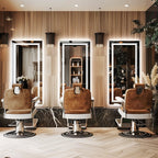 Grand miroir de salle de bain à éclairage LED, anti-buée, pour meuble-lavabo, 3 couleurs