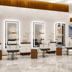 Grand miroir de salle de bain à éclairage LED, anti-buée, pour meuble-lavabo, 3 couleurs