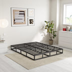 Ressort métallique à profil bas de 5 pouces, structure robuste avec revêtement gris.