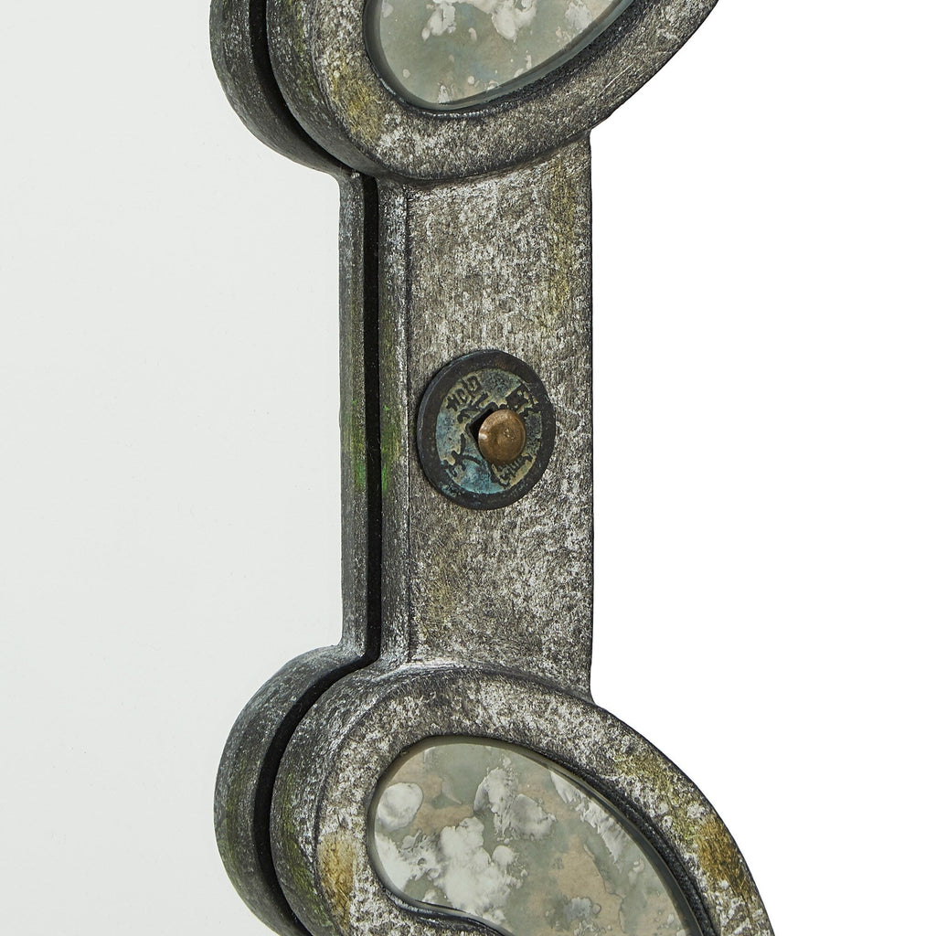 Miroir mural à carreaux argent antique Fantina de iNSPIRE Q Classic