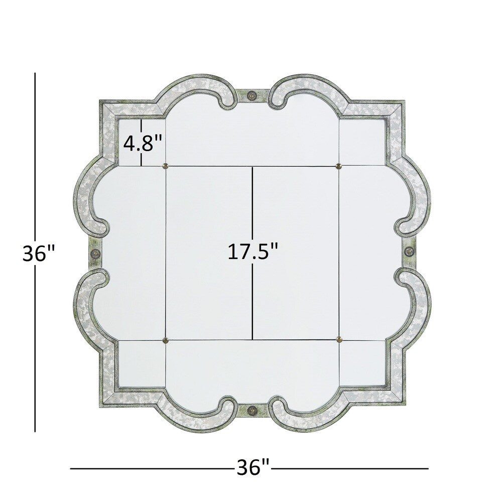 Miroir mural à carreaux argent antique Fantina de iNSPIRE Q Classic