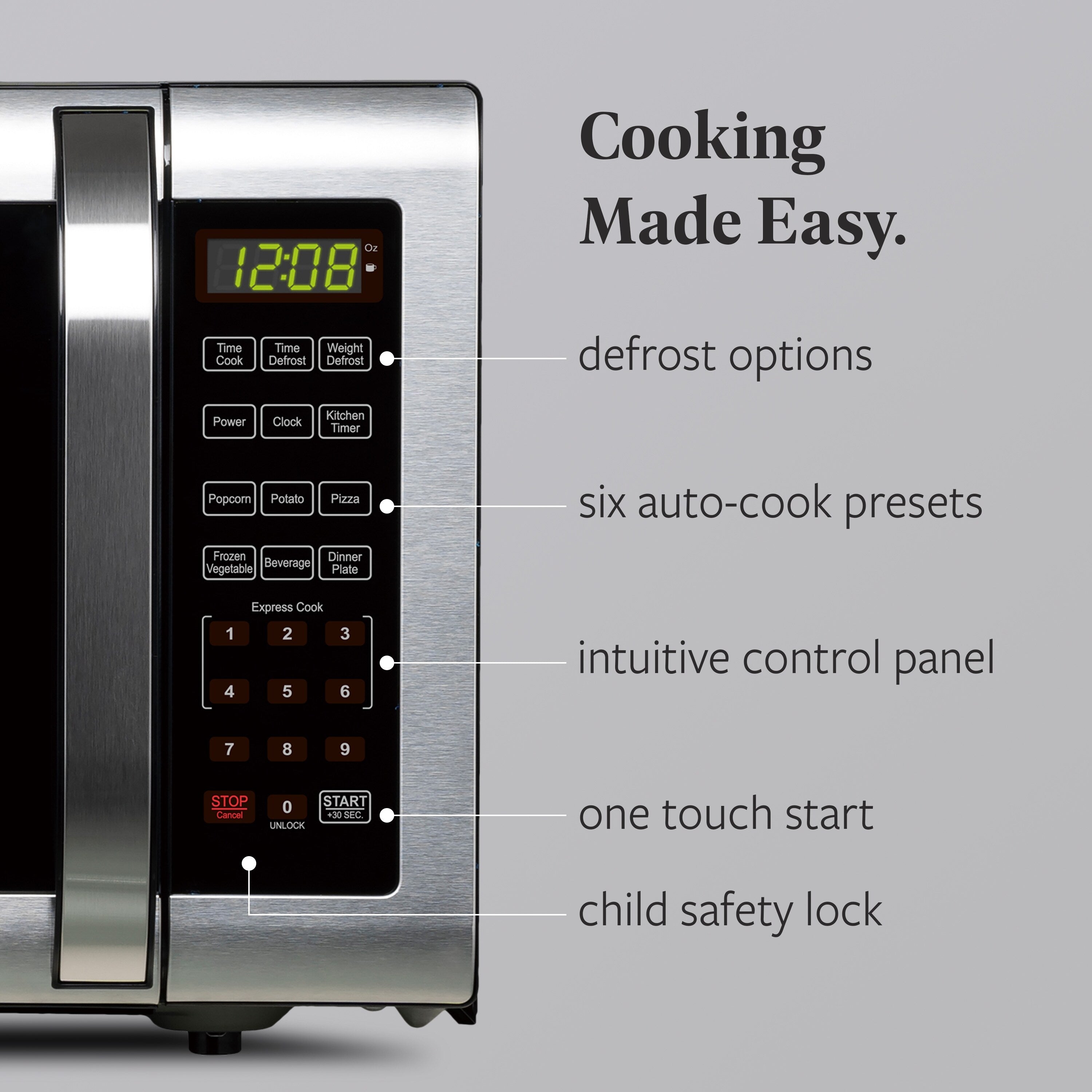 Four à micro-ondes Farberware de 1,6 pi³ en acier inoxydable brossé