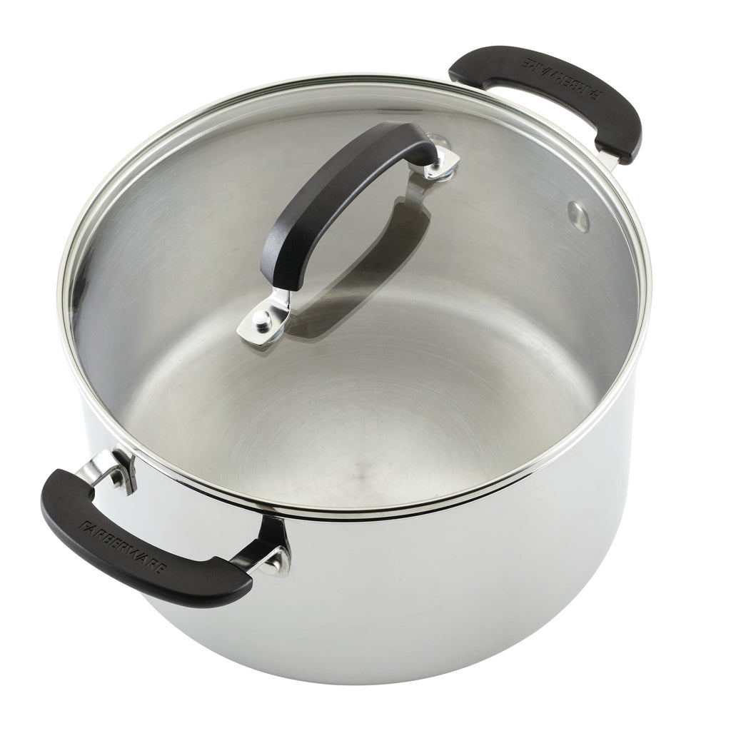 Ensemble de casseroles et poêles en acier inoxydable Farberware Brilliance, 10 pièces
