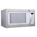 Four à micro-ondes Farberware Professional de 1,3 pi³ et 1100 watts avec fonction de cuisson intelligente à capteur, blanc et platine