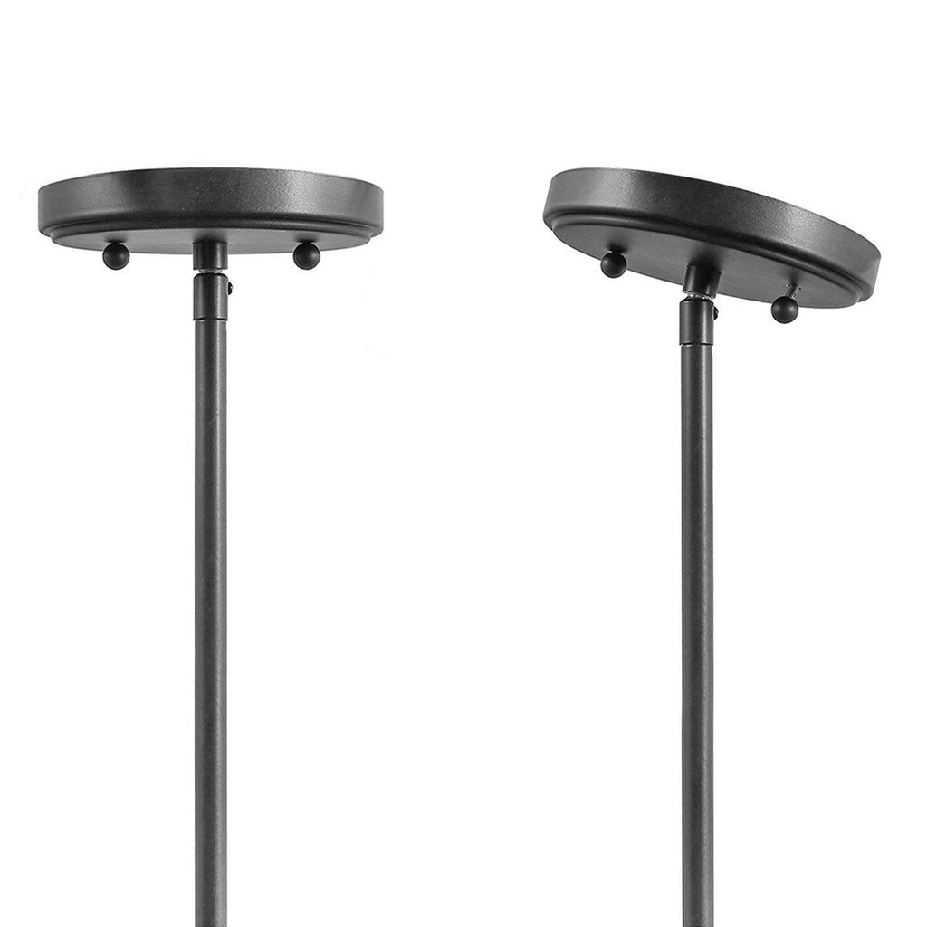 Suspension à 3 lumières à dôme de style industriel et rustique, en métal, pour îlot de cuisine, finition bronze huilé.