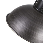 Suspension à 3 lumières à dôme de style industriel et rustique, en métal, pour îlot de cuisine, finition bronze huilé.