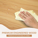 Table de salle à manger de style farmhouse pour 6 personnes, table de cuisine rectangulaire en bois de 70,8 pouces