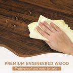 Table de salle à manger de style farmhouse pour 6 personnes, table de cuisine rectangulaire en bois de 70,8 pouces