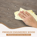 Table de salle à manger de style farmhouse pour 6 personnes, table de cuisine rectangulaire en bois de 70,8 pouces