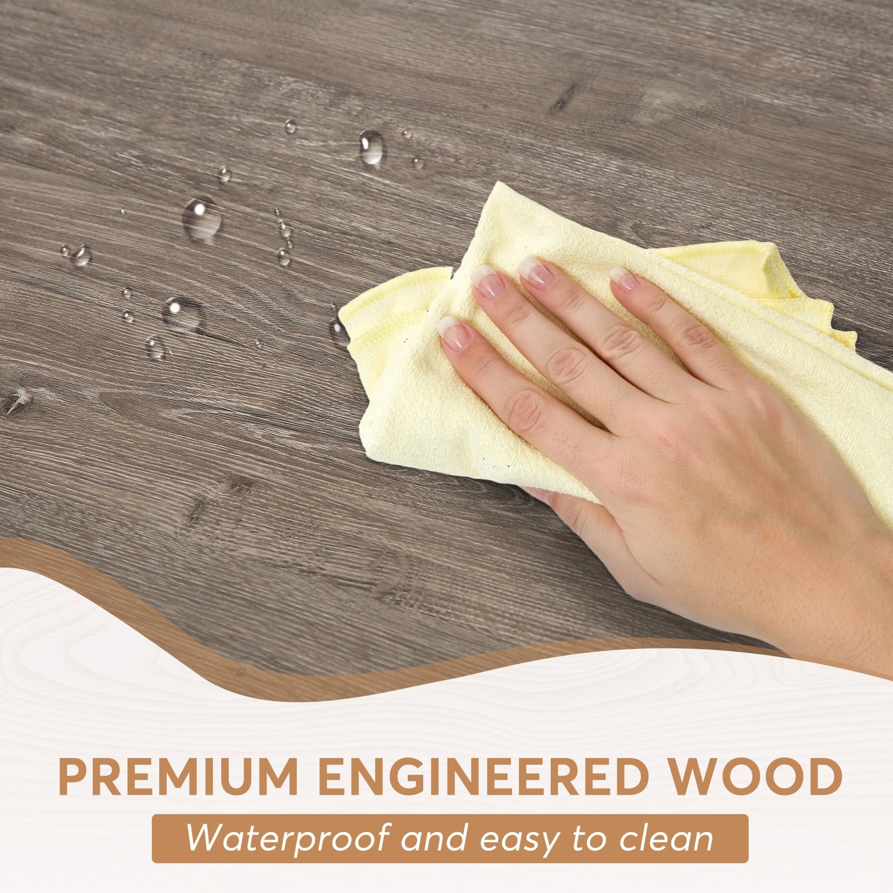 Table de salle à manger de style farmhouse pour 6 personnes, table de cuisine rectangulaire en bois de 70,8 pouces