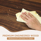 Table de salle à manger de style farmhouse pour 6 personnes, table de cuisine rectangulaire en bois de 70,8 pouces