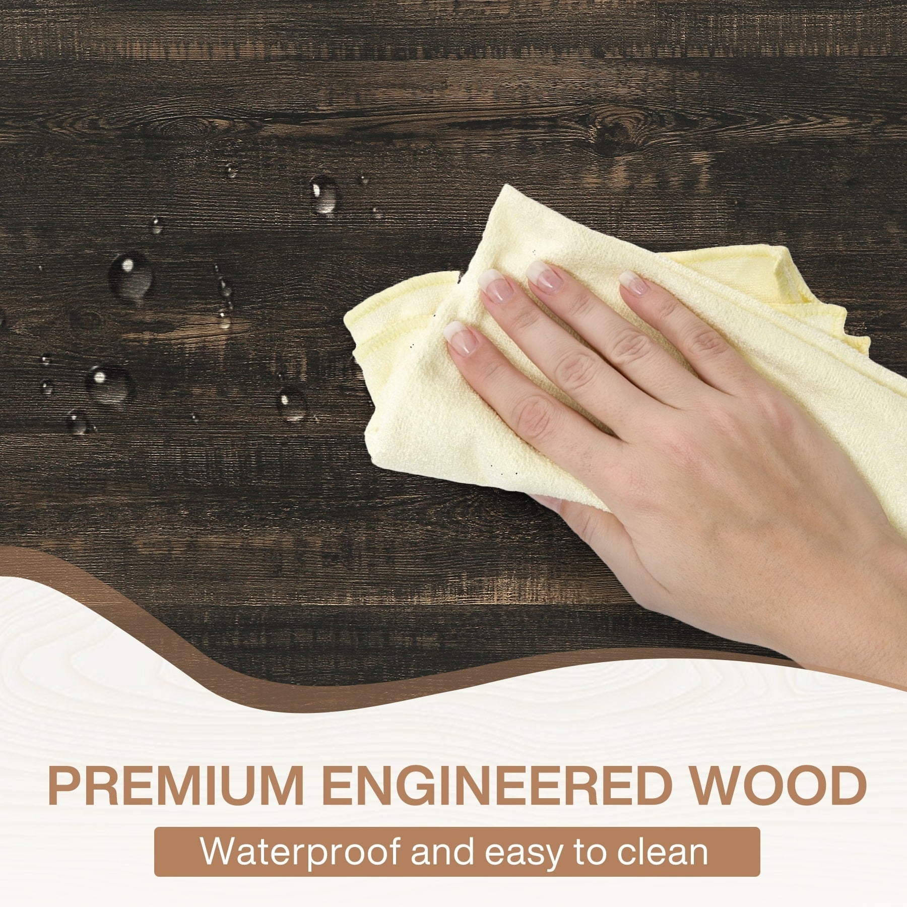 Table de salle à manger de style farmhouse pour 6 personnes, table de cuisine rectangulaire en bois de 70,8 pouces