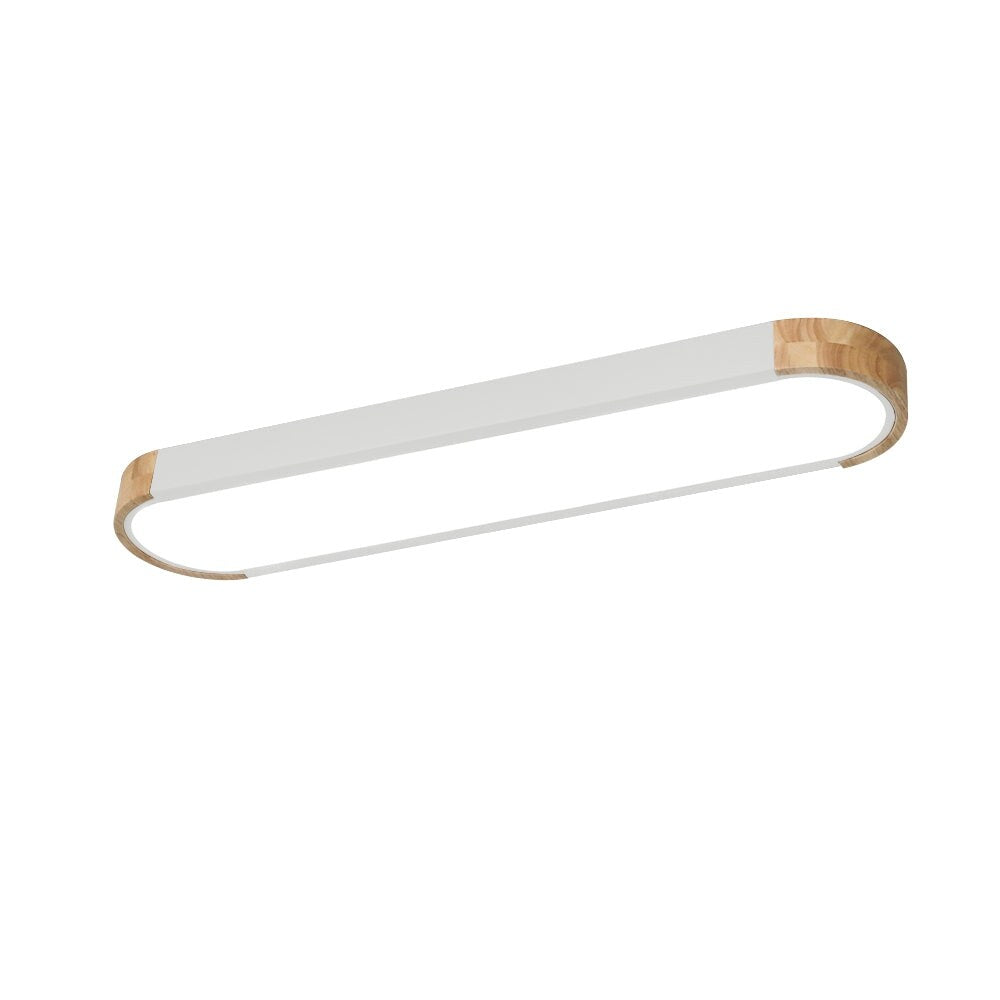 Éclairage encastré ovale allongé en bois style farmhouse, LED dimmable - 37 3000k/6000k