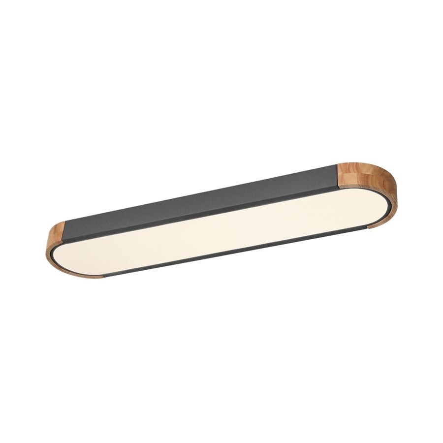Éclairage encastré ovale allongé en bois style farmhouse, LED dimmable - 37 3000k/6000k
