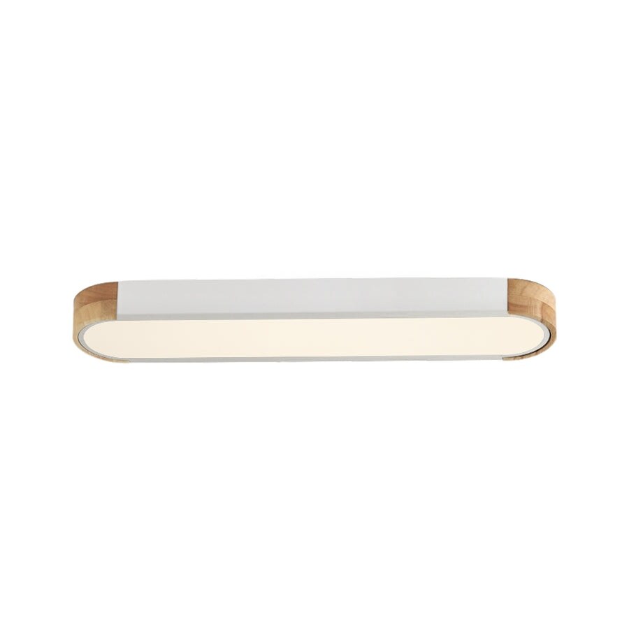 Éclairage encastré ovale allongé en bois style farmhouse, LED dimmable - 37 3000k/6000k