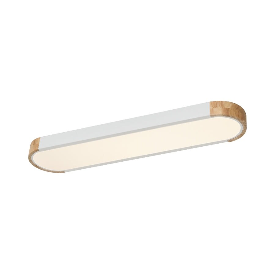 Éclairage encastré ovale allongé en bois style farmhouse, LED dimmable - 37 3000k/6000k