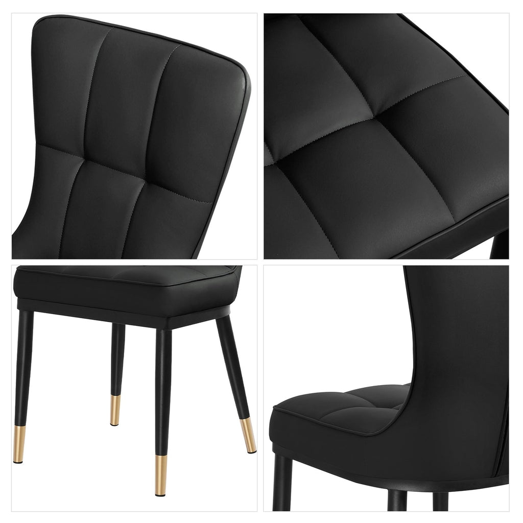 Lot de 2/4 chaises de salle à manger recouvertes de simili cuir