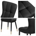 Lot de 2/4 chaises de salle à manger recouvertes de simili cuir