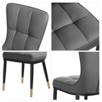 Lot de 2/4 chaises de salle à manger recouvertes de simili cuir