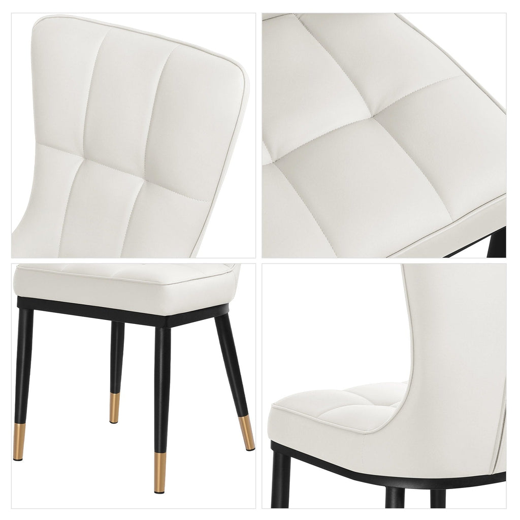 Lot de 2/4 chaises de salle à manger recouvertes de simili cuir