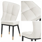 Lot de 2/4 chaises de salle à manger recouvertes de simili cuir