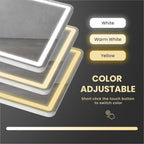 Grand miroir de sol avec éclairage LED, miroir pleine longueur 64 x 21 pouces avec support, miroir mural suspendu, miroir corps entier.