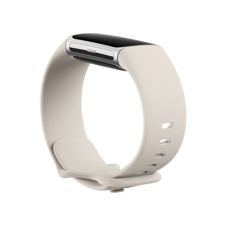 Fitbit Charge 6, tracker d'activité physique, finition porcelaine/aluminium argenté