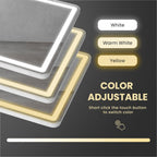 Grand miroir mural avec éclairage LED, miroir pleine longueur 64 x 21 pouces avec support, miroir suspendu, miroir mural, miroir pour corps entier.