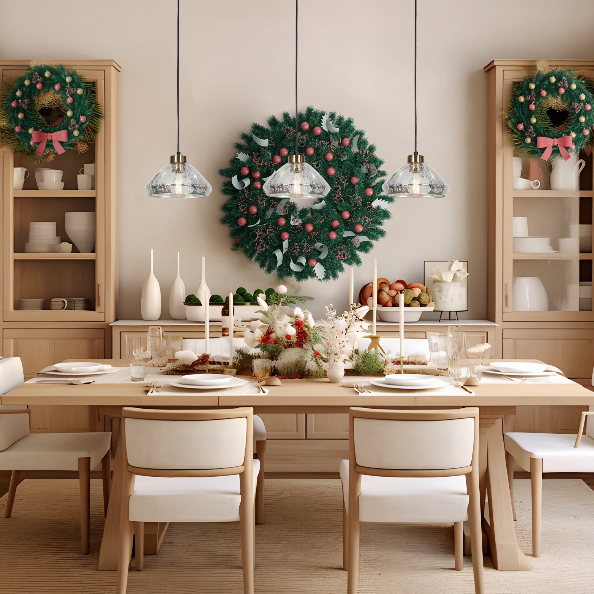 Suspension lumineuse moderne Flyn à 1 lumière en verre mercure pour îlot de cuisine