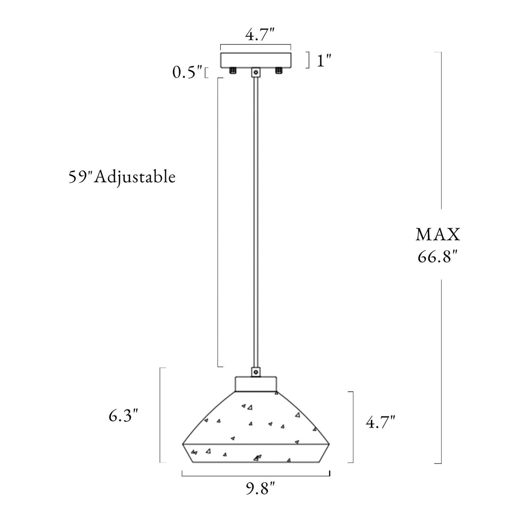 Suspension lumineuse moderne Flyn à 1 lumière en verre mercure pour îlot de cuisine