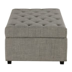 Canapé-lit pliant, pouf de 126 cm avec matelas à mémoire de forme et capitonnage.