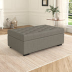 Canapé-lit pliant, pouf de 126 cm avec matelas à mémoire de forme et capitonnage.